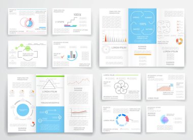 İş raporları için broşür tasarımı, kapsama alanı ve bilgi grafiği