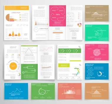 İş raporları için broşür tasarımı, kapsama alanı ve bilgi grafiği