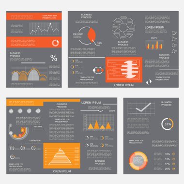 İş grafikleri broşürü, kapak düzeni ve bilgi grafikleri
