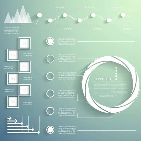 Infographic Set Design Your Project Vector — Vettoriale Stock