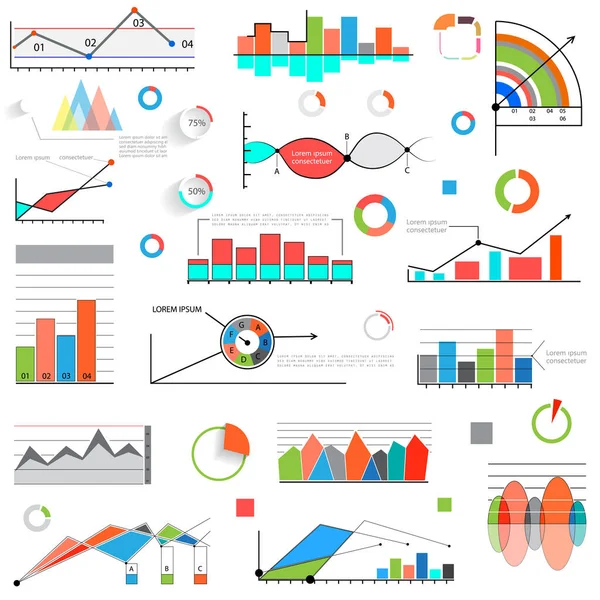 Graphics Diagrams Business Presentation — Vector de stock
