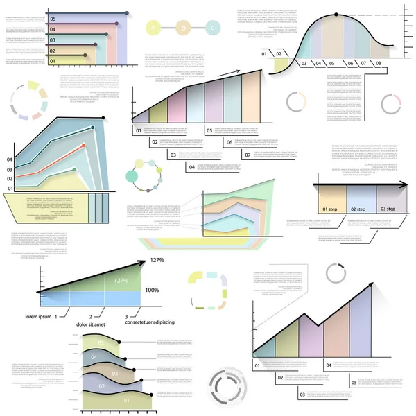 Graphics Diagrams Vector Set — Stockvektor