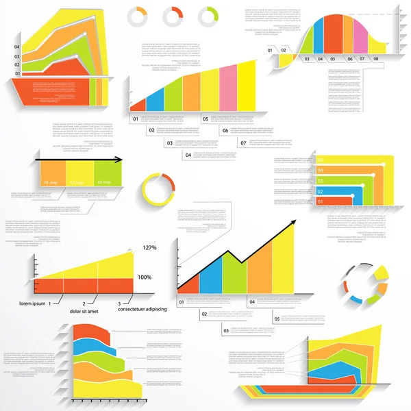 Graphics Diagrams Infographic Elements — Vector de stock
