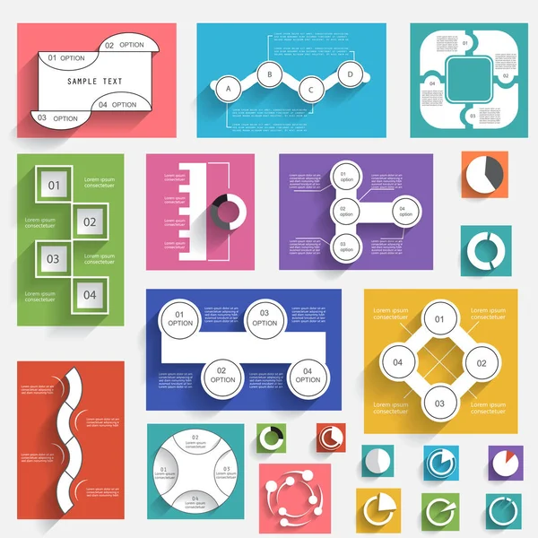 Templates Diagrams Infographic Elements Vector — 스톡 벡터