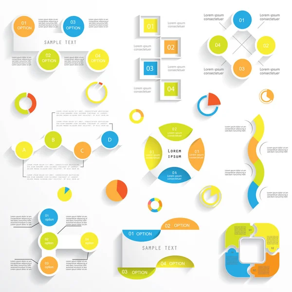 Templates Diagrams Infographic Elements — Image vectorielle