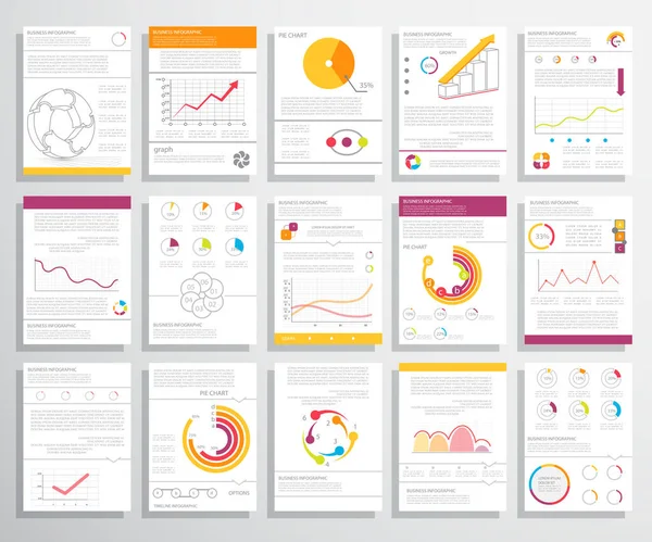 Broschüren Design Modernen Business Stil Infografische Elemente — Stockvektor