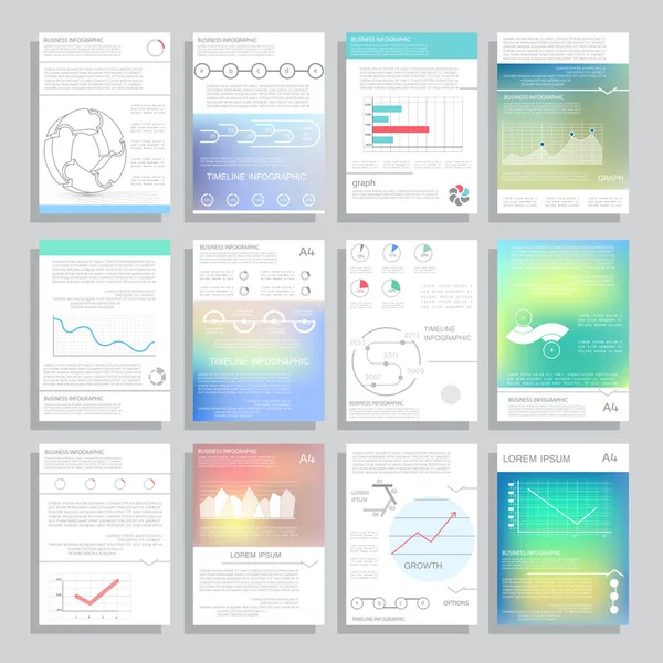Set Von Infografik Elementen Modernen Business Stil Vorlagen — Stockvektor