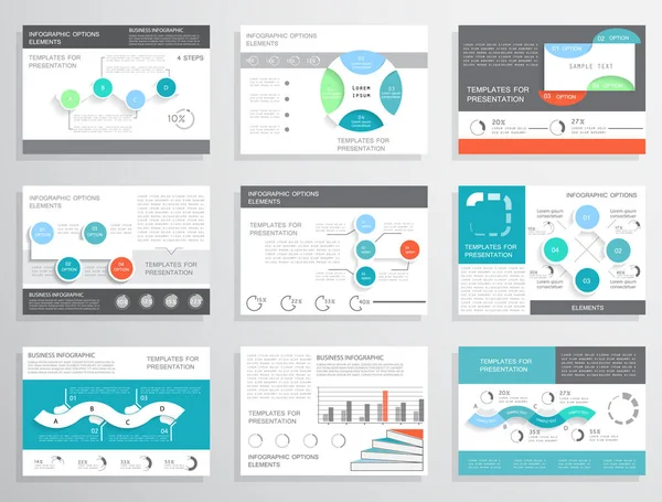 Visualisierung Von Geschäftsdaten Infografische Elemente — Stockvektor