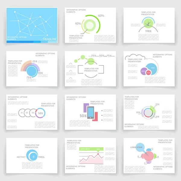 Infographics Brochures Templates Business Reports — 스톡 벡터