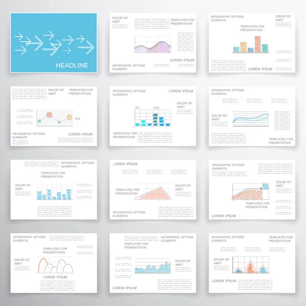 Set Business Reports — 스톡 벡터