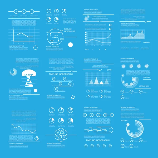 Проектирование Визуализации Бизнес Данных Инфографические Элементы — стоковый вектор