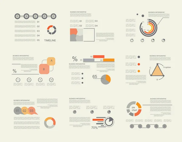 Elementos Infografía Diseño Empresarial Moderno — Vector de stock
