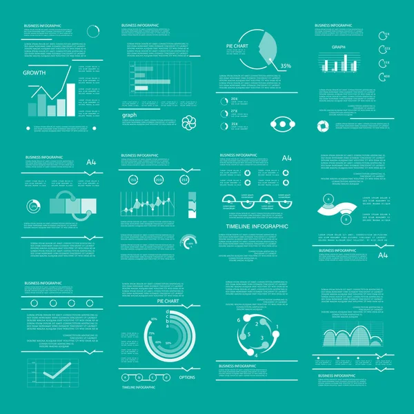 Veri Görselleştirme Infographic Öğeleri Kümesi — Stok Vektör