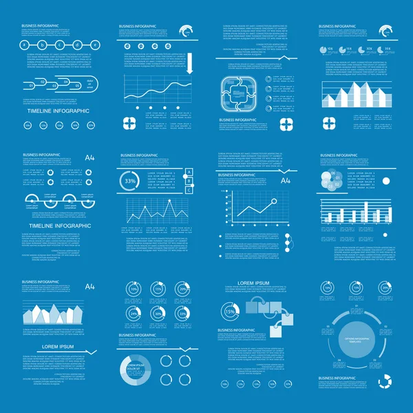 Conjunto Vectorial Visualización Datos Empresariales — Vector de stock