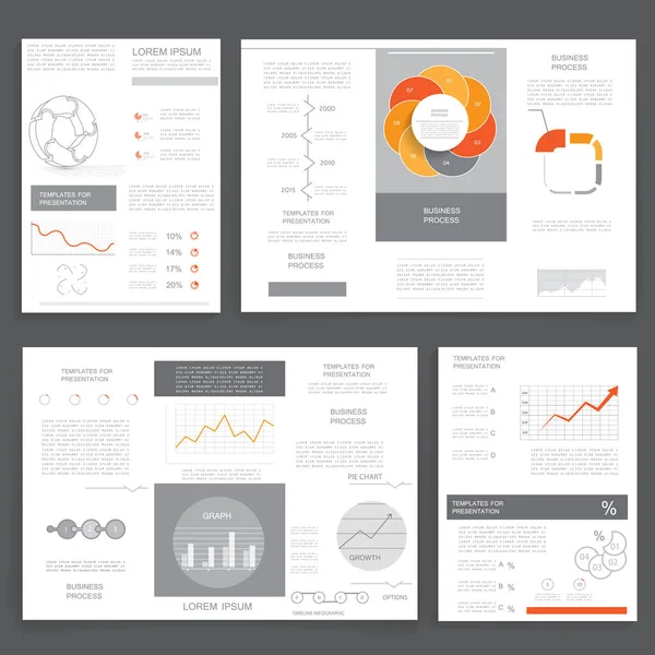 Business Graphics Brochures Cover Layout Infographics — Image vectorielle