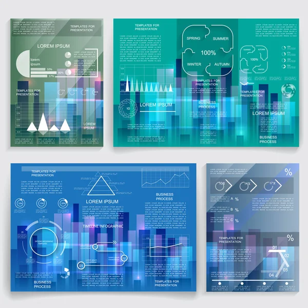 Business Brochure Infographic Elements — Vettoriale Stock