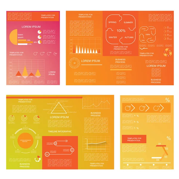 Brochure Design Business Reports Cover Layout Infograph — Stock vektor