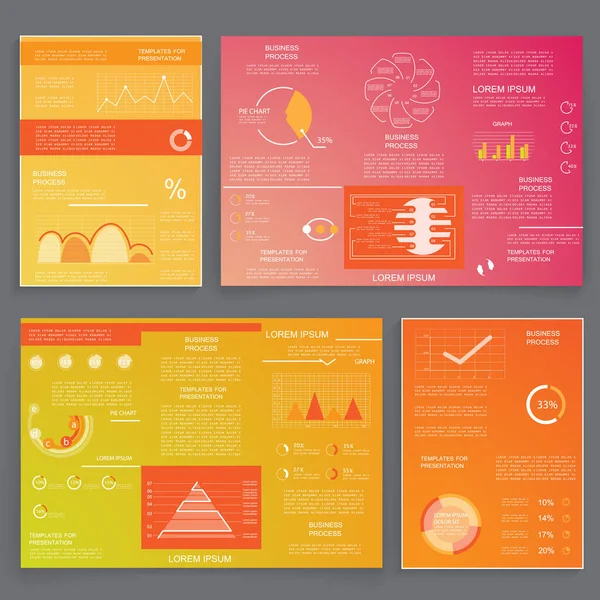 Business Graphics Brochure Cover Layout Infographics — стоковый вектор
