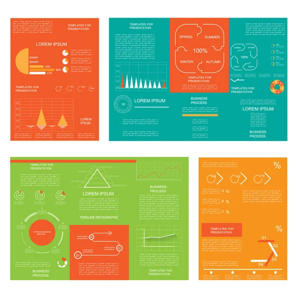 Broschüren Design Für Geschäftsberichte Cover Layout Und Infografik — Stockvektor
