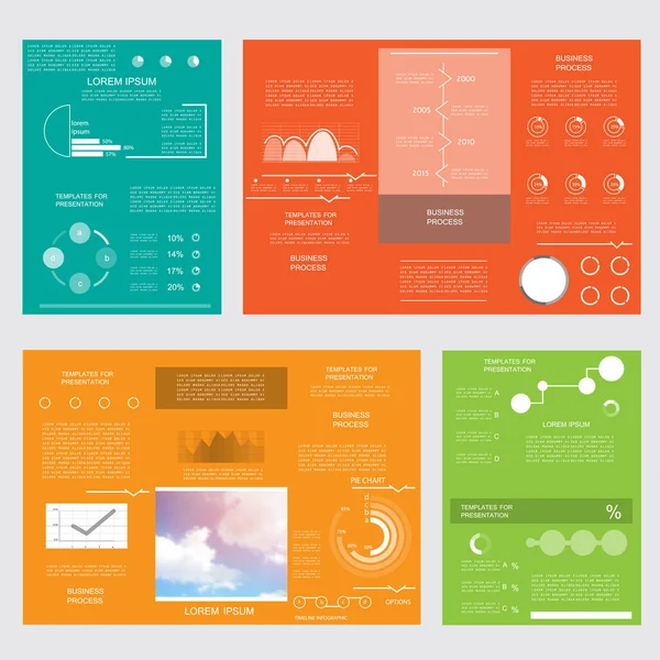 Broschüren Design Cover Layout Und Infografiken — Stockvektor