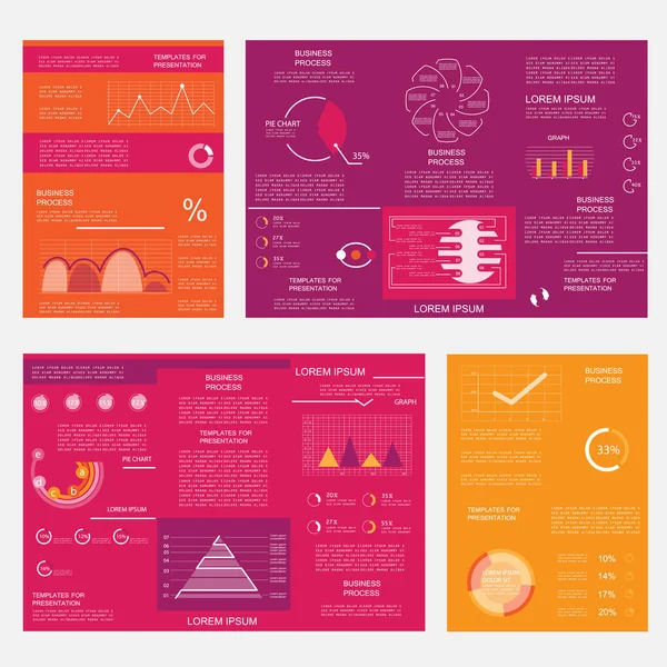 Business Graphics Brochure Cover Layout Infographics — Stockvektor