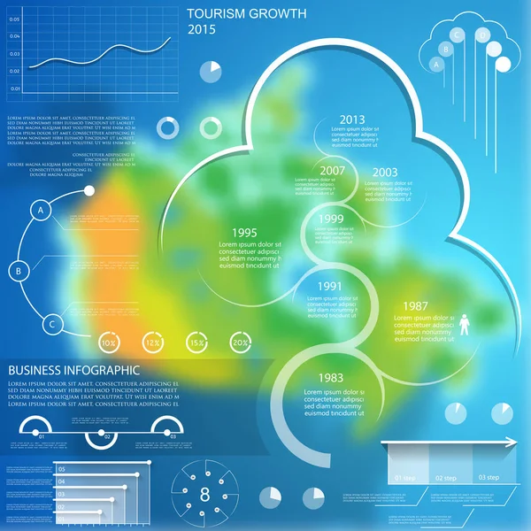 Canada Infographics Business Data Visualization Blurre — стоковый вектор