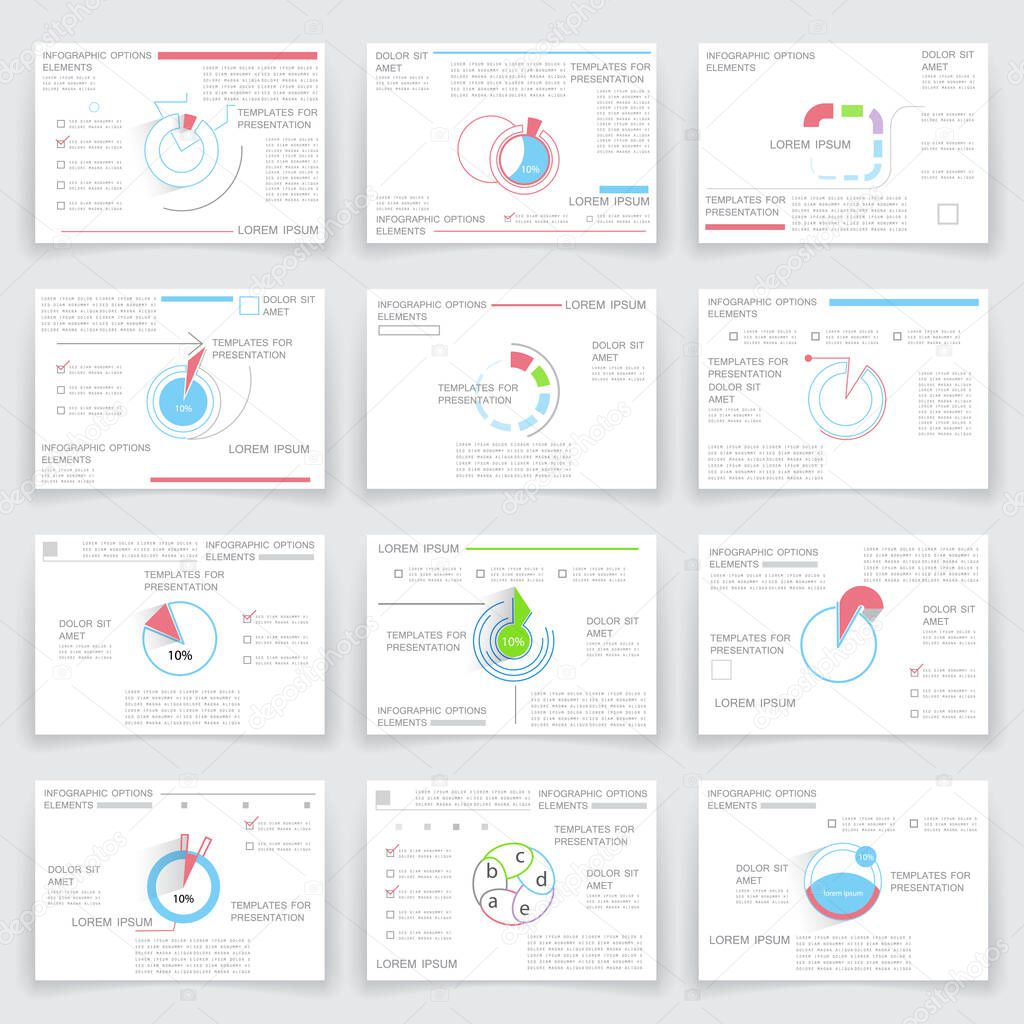 Brochures and templates for business reports