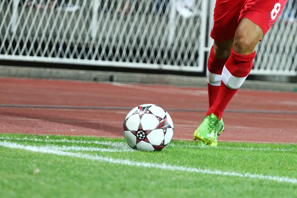 Pontapé de canto de futebol — Fotografia de Stock