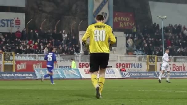 Goleiro de futebol — Vídeo de Stock