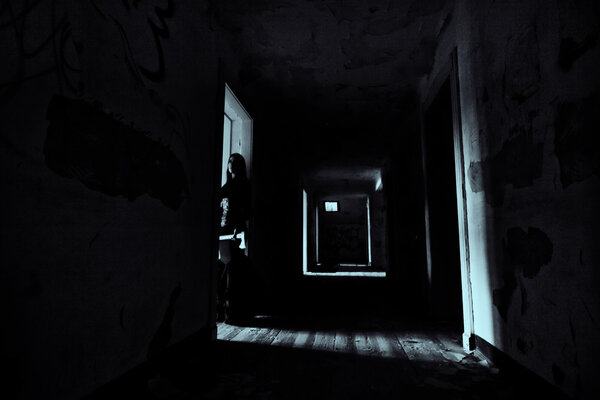 Horror Scene of a Scary Woman