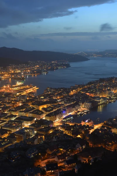 Light town - Bergen, Norway — Stockfoto