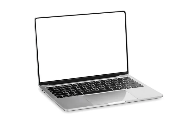 Laptop Computer Blank Screen Isolated White Background — Stock Photo, Image