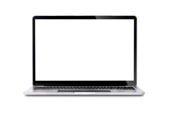 Laptop Notebook Computer Blank Screen Isolated White Background — Stock Photo, Image