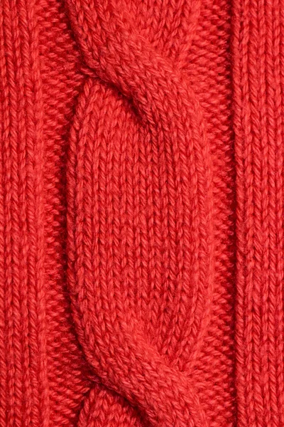 A piece of knitting orange sweater — Stock Photo, Image