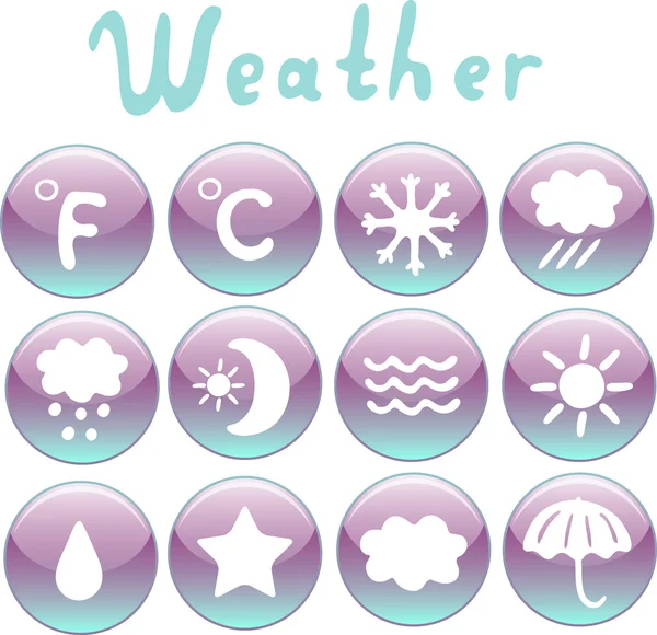 Weather icons set — Stock Vector