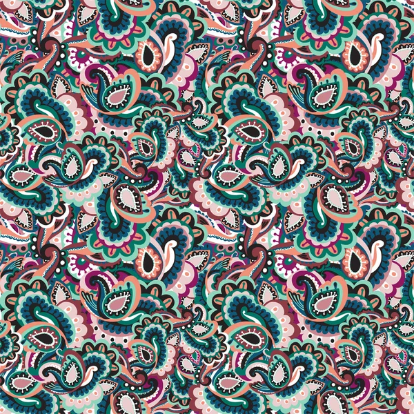 Paisley fondo sin costuras — Archivo Imágenes Vectoriales