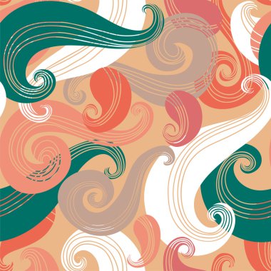 renkli kesintisiz dalga deseni