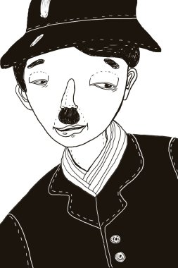 çizilmiş resmi charlie chaplin