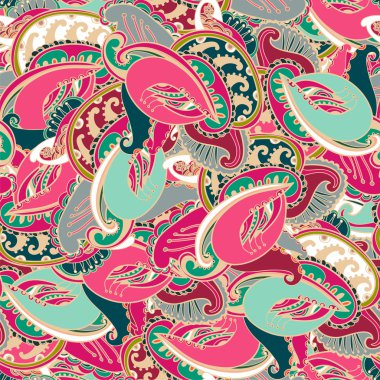 renkli kesintisiz Hint desenli desen