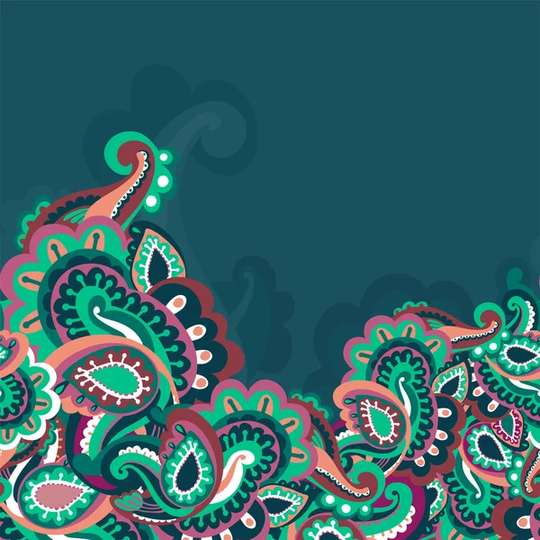 Fondo paisley inconsútil colorido — Vector de stock