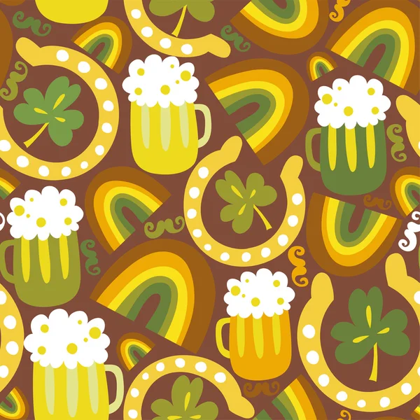 Kleurrijke naadloze St.Patrick dag patroon — Stockvector