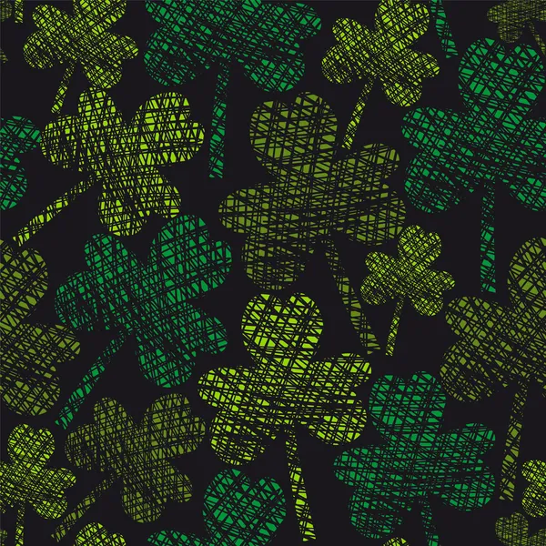 St. patrick 's day vintage nahtloses kleemuster — Stockvektor