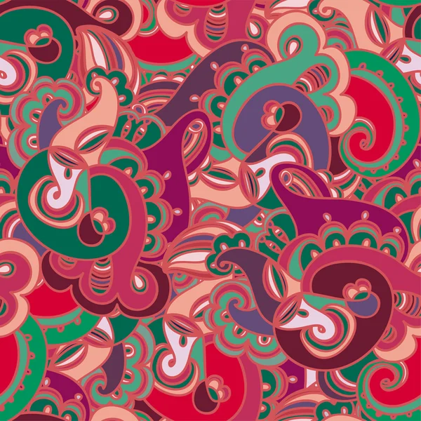 Magnífico patrón paisley inconsútil colorido — Archivo Imágenes Vectoriales