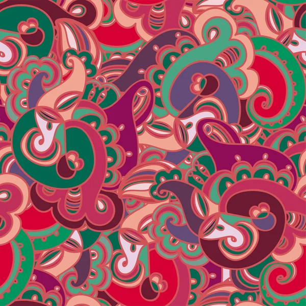 Magnifique motif paisley sans couture coloré — Image vectorielle