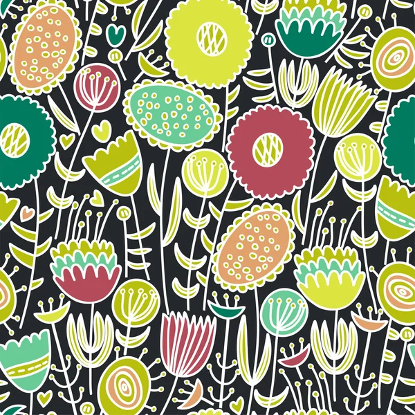 Colorful seamless floral pattern — Stock Vector