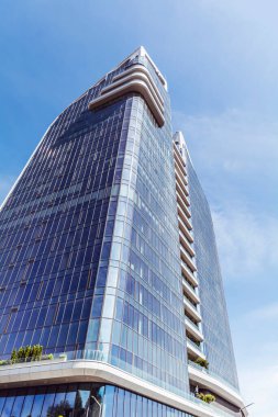 BULGARIA, SOFIA: 15 Eylül 2021 - Sofya 'daki Modern Lüks Cam İşyeri Kurumu .