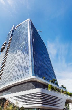 BULGARIA, SOFIA: 15 Eylül 2021 - Sofya 'daki Modern Lüks Cam İşyeri Kurumu .