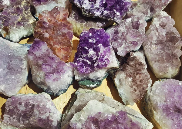 Mineral Taşları Koleksiyonları Renkli Taşlar Arkaplanı — Stok fotoğraf