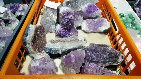 Mineral Taşları Koleksiyonları Renkli Taşlar Arkaplanı — Stok fotoğraf