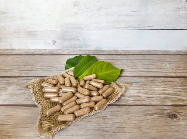 Ashwagandha (Withania Somnifera) kapsülleri. Sağlıklı Beslenme İlaveleri